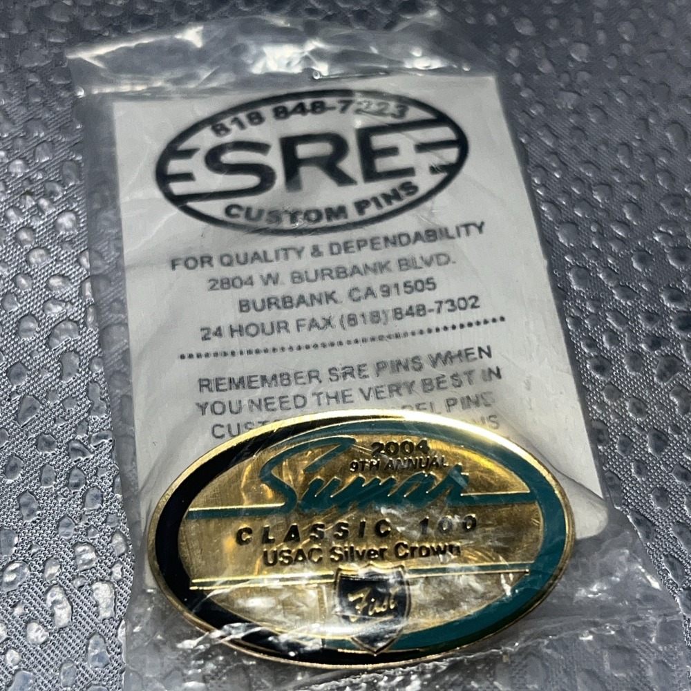 2004 Sumar Classic 100 9th Annual USAC Silver Crown Racing Pin SRE New